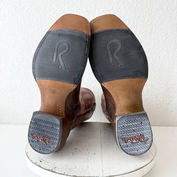 Rod Patrick Womens Cowboy Boots 10A Brown Western Cowgirl Mid Calf Blunt Toe - Picture 10 of 15